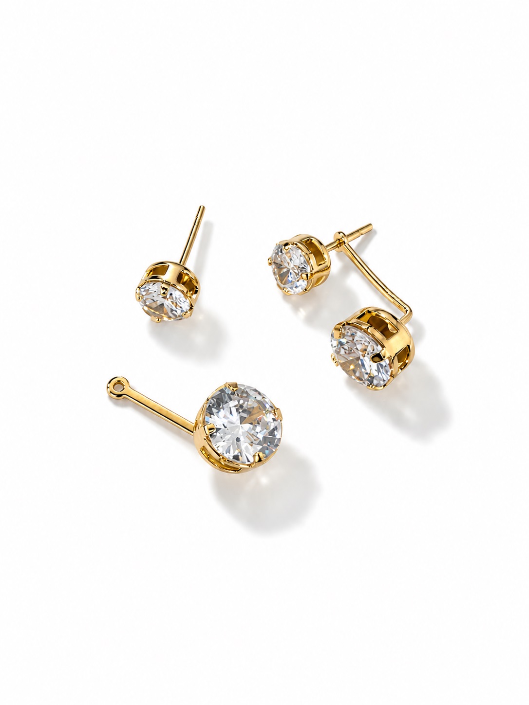BRINCO EAR JACKET PONTO DE LUZ DOURADO