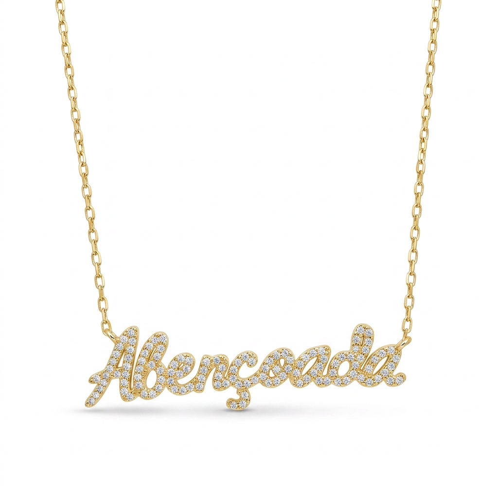 COLAR ABENCOADA MICRO ZIRCONIA DOURADO