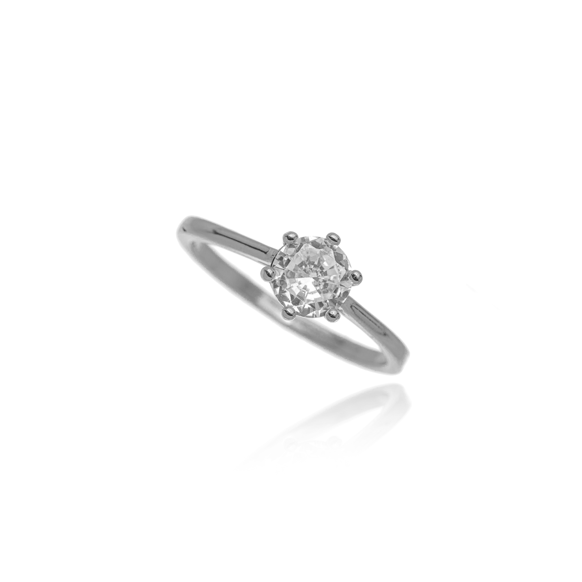 ANEL SOLITARIO CRISTAL BRANCO 23
