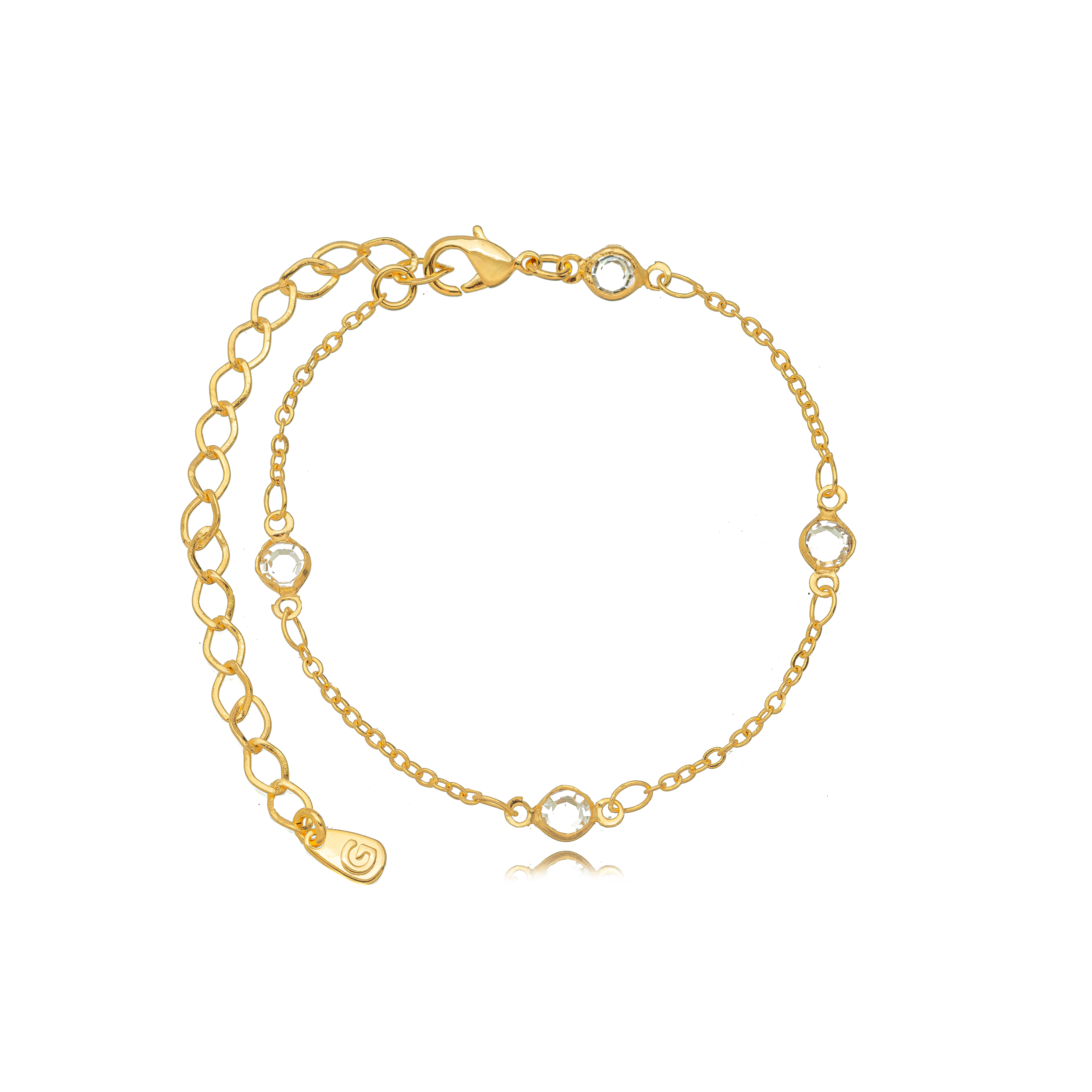 PULSEIRA CRISTAIS DOURADO