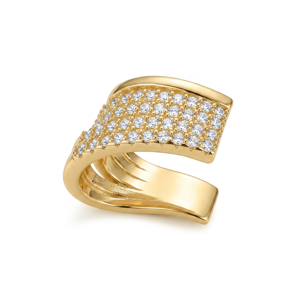 PIERCING FILEIRAS MICRO ZIRCONIA DOURADO