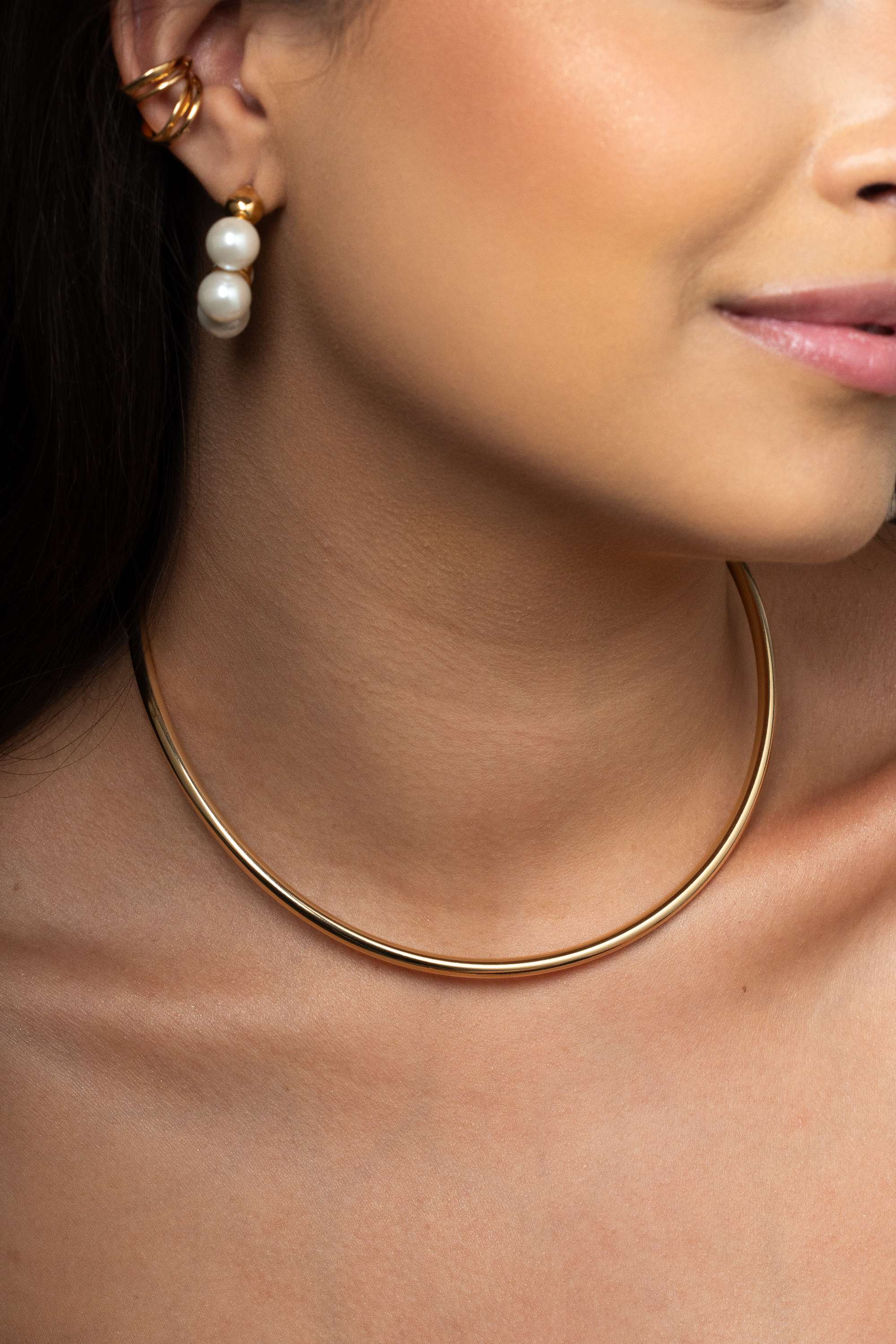 CHOKER ARO LISA DOURADO