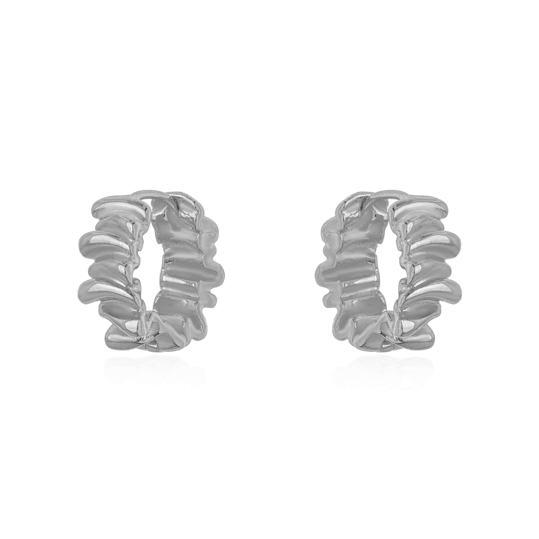 BRINCO ARGOLA DETALHADA LISA BRANCO