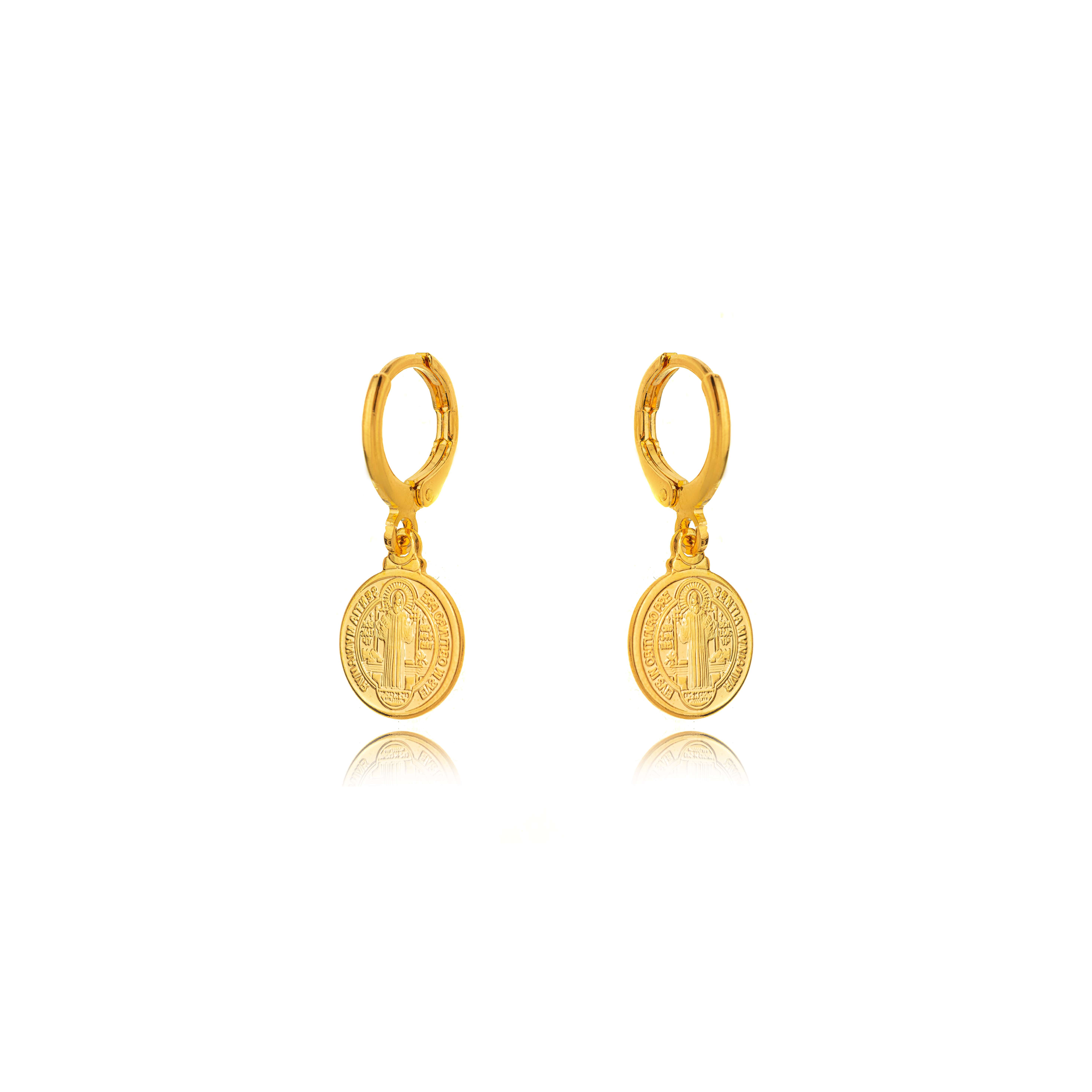 BRINCO ARGOLA SAO BENTO DOURADO